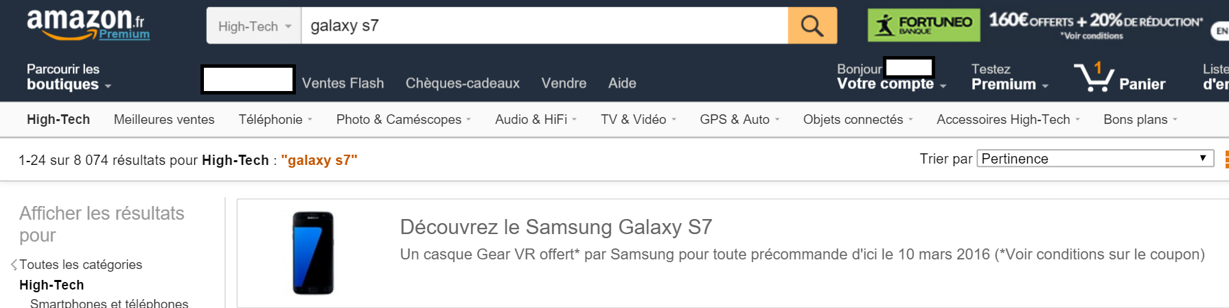 Galaxy S7 Casque VR offert